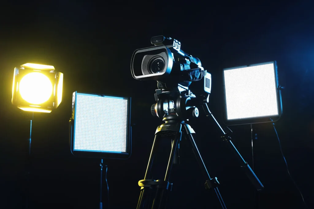 Image for the blog post Filming Leaders: Three lights and a camera.