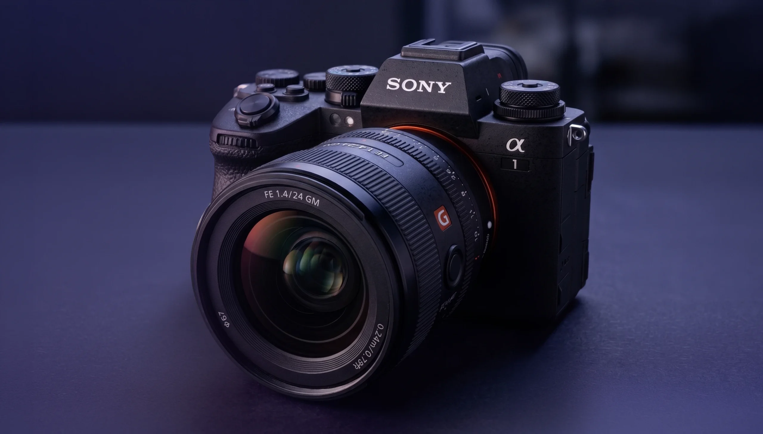 Image for the blog post Shooting 8K for 4K Delivery: The Ultimate Advantage. The image features a Sony camera close-up on a purple gradient background.